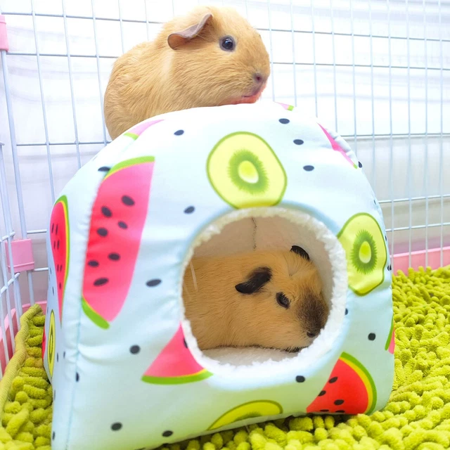 2x Schlafen Frettchen Guinea Pig Hideout Hamster Warme Bett Für Winter Hause 4