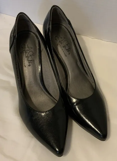 LIFE STRIDE Star, Black Pumps/Heels, Size 7 1/2M Soft System Insole