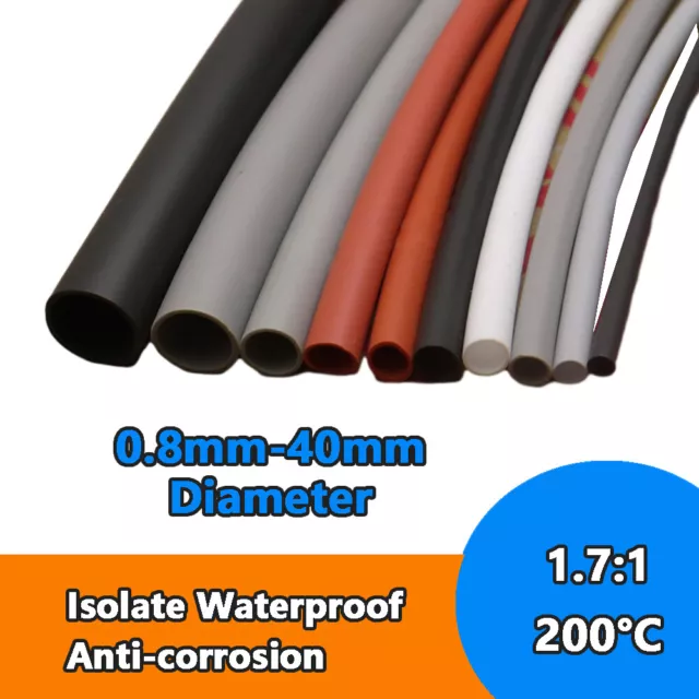 Tubo termoretraibile in silicone 1,7:1 Maniche termoretraibili da 0,8 mm a 40 mm diametro