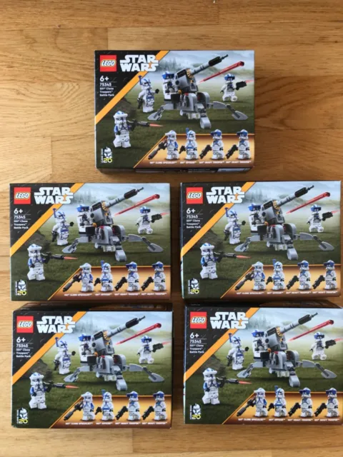 LEGO STAR WARS : Lot de 5 boites du Set 75345 : Clones 501e  : Neuf et Scellé !