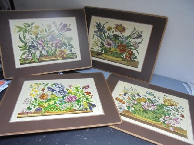 4 Sets De Table Motif Jardin Botanique Pimpernel - 40x30cm - Dos Liège Antidérapant