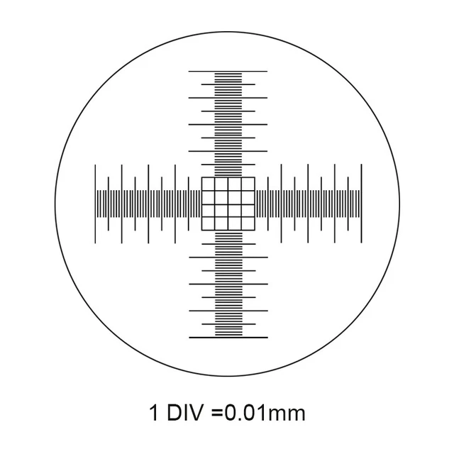 DIV 0.01 MM Eyepiece Micrometer Biological Microscope Ocular Reticle