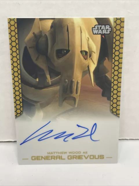 2015 Topps Star Wars Chrome Perspectives Matthew Wood General Grievous Auto /10