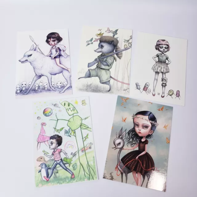 Lot of 5 Mab Graves Art & Illustrations Artist Post Cards 6"x4"