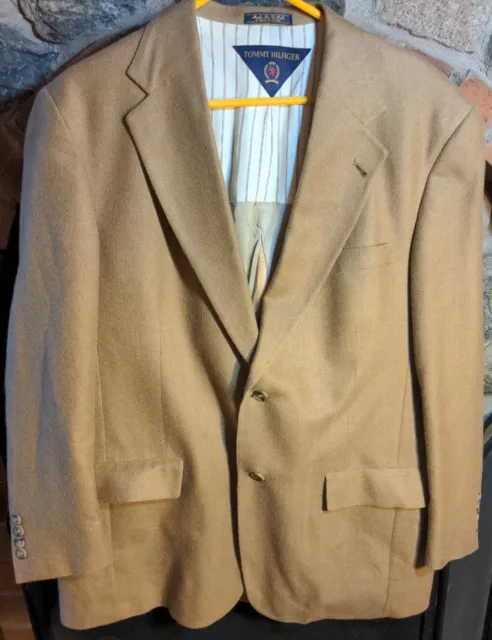 Vintage Tommy Hilfiger Mens Brown Blazer Sport Coat Jacket 40R