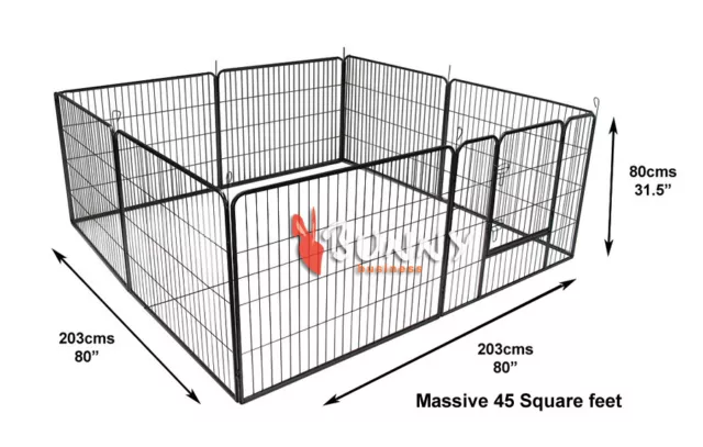 Heavy Duty 8 Piece Puppy Dog Play Pen Run Enclosure Whelping Pen Playpen Cage