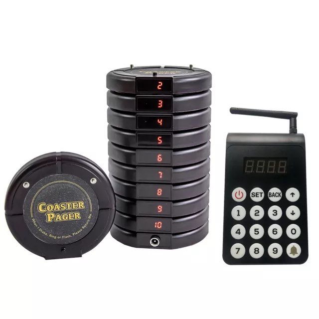 Wireless Restaurant Coaster Pager Guest Paging System For Food Truck Office