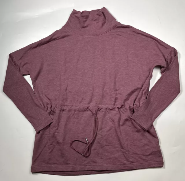 Athleta Balance Cinch Waist Sweatshirt Tawny Rose Pink Size XS