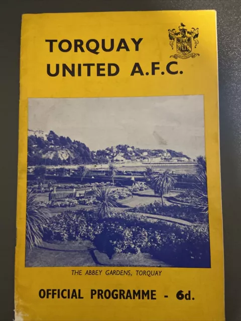 Torquay United v Exeter City(League Cup 1st round replay  66/7) 31/8/66 WOB FLD