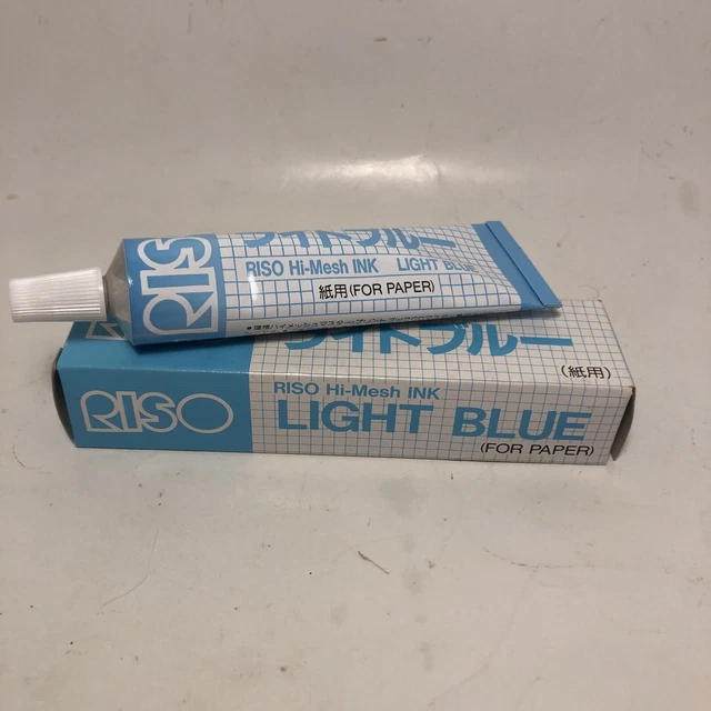 Tinta de malla alta de arroz caja abierta azul claro sin usar para papel Japón