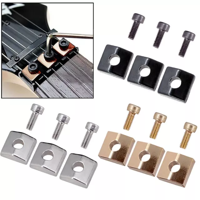 Nut Block Tremolo Bridge String Locks Guitar Strings Locking System with Screws