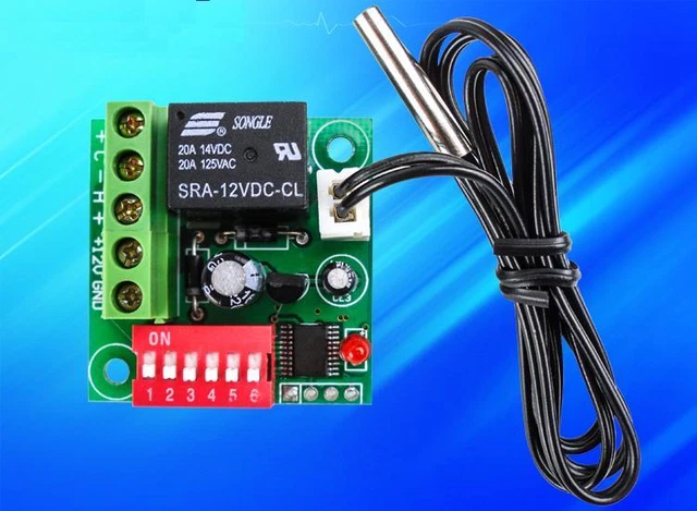 HEAT COOL TEMP Thermostat Digital Temperature Control Switch 20-90℃ 12V ...
