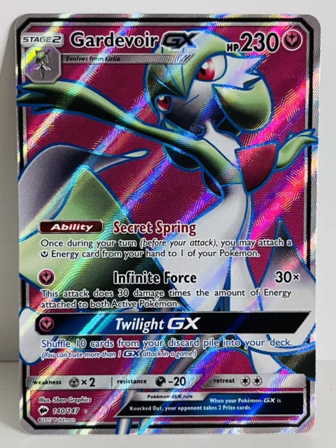 Pokemon Card  Gardevoir GX Ultra Rare FULL ART 140/147 Burning Shadows