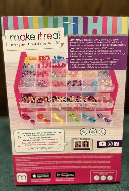 Make It Real - Jewelry Design Studio. BRAND NEW Jewelry Making Kit 1760 Beads