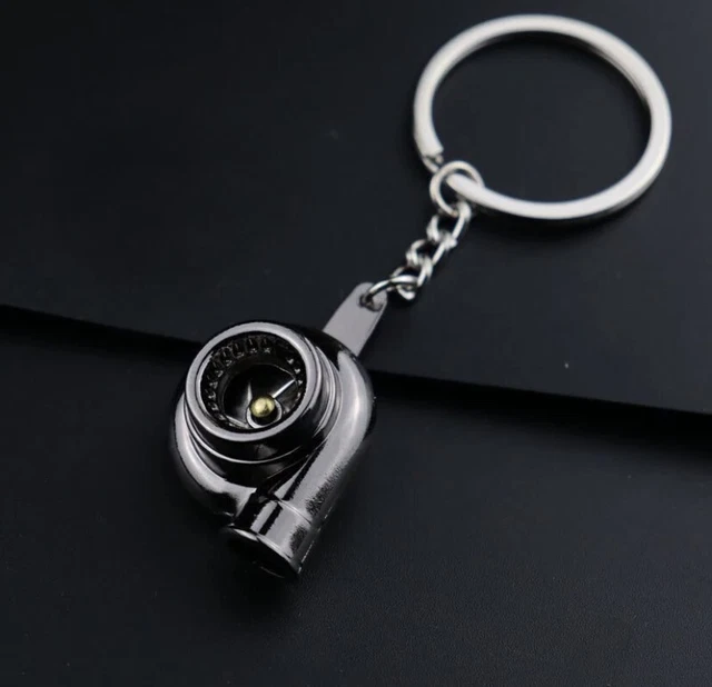 METAL KEY RING Car Turbo Spinning Turbine Automotive Gift porte clé