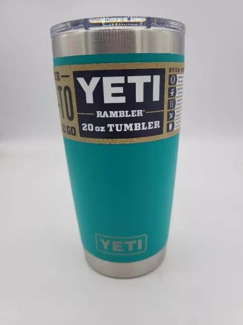Aquifer Blue YETI® 20 Ounce RAMBLER® - Authentic - Mag Lid
