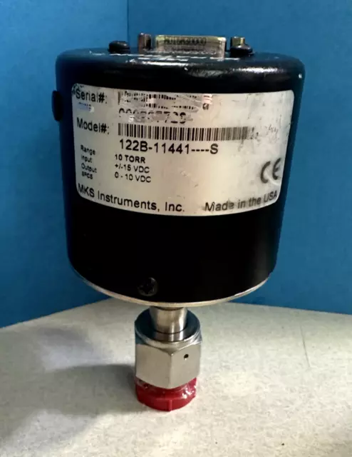 AS IS UNTESTED MKS 122B-11441----S Baratron Pressure Transducer 10TORR