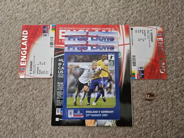 England vs Germany Official Match Programme Friendly 2007, Fanzine & More