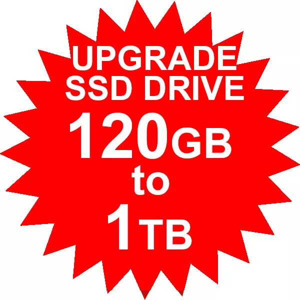 120Gb To 1Tb (1000Gb) Ssd Upgrade (Available With Laptop Or Pc Purchase Only)