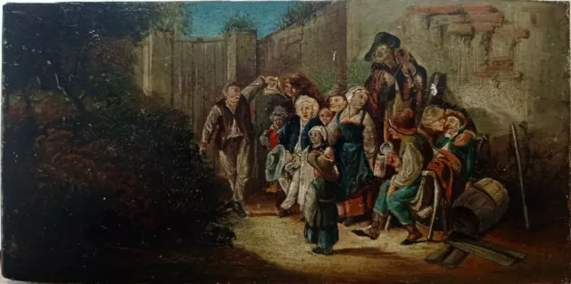 Huile sur panneau école française 19ème, tableau ancien