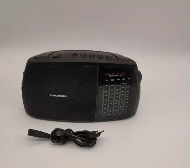 Grundig Music Boy 180 4 bandas radio portátil receptor mundial radio maleta