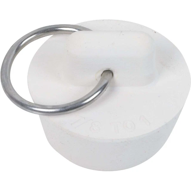 Do it Duo-Fit 7/8 pulgadas a 1 pulgada Paquete de tope de drenaje de goma de fregadero blanco 415232