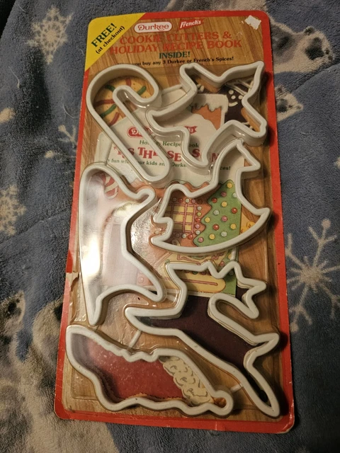 Vintage Promo DURKEE FRENCH'S Cookie Cutters & Holiday Christmas Recipe Book