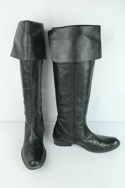 Bottes San Marina cuir noir T 38 / UK 5 TRES BON ETAT