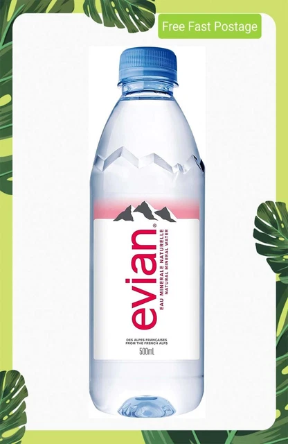 Evian Natural Mineral Water, 24 x 500ml FAST FREE SHIPPING AU