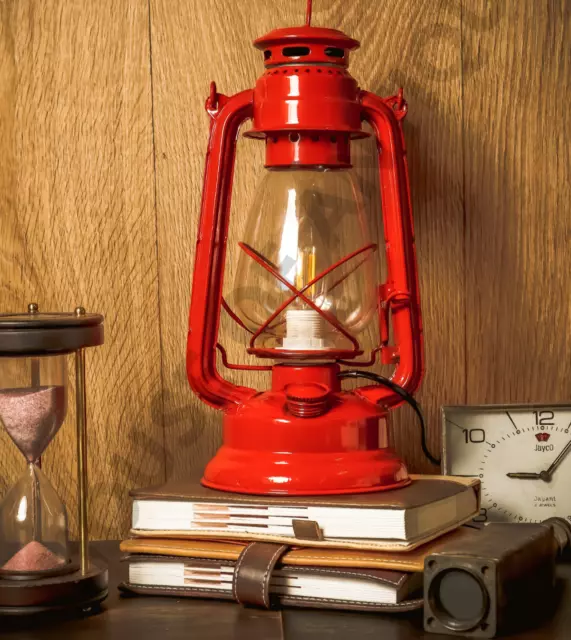 LAMPADA DECORATIVA D'ANNATA elettrica da collezione della lanterna EUR  36,60 - PicClick IT