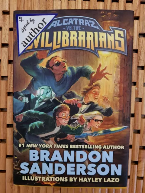 Beautiful Signed Brandon Sanderson ALCATRAZ vs EVIL LIBRARIANS hb/dj 1st New