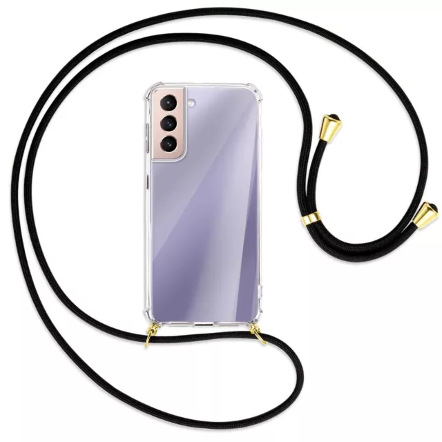 Collier pour Samsung Galaxy S21 5G noir (O) Etui Coque de protection avec cordon