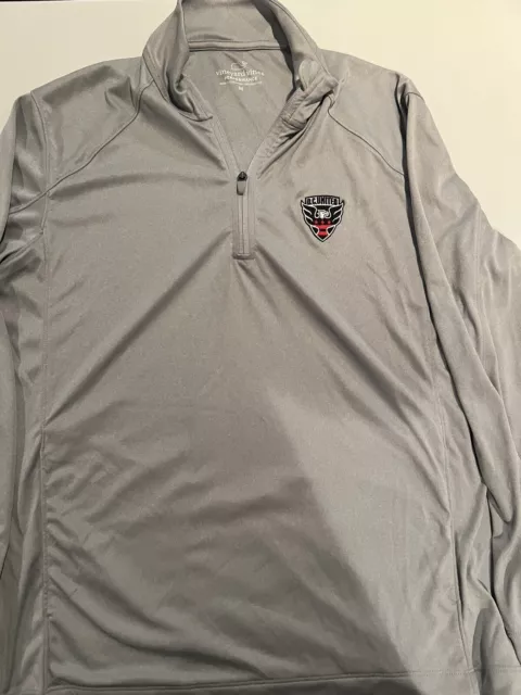 DC United Vineyard Vines Performance 1/4 Zip Shirt Men’s Medium MLS Gray