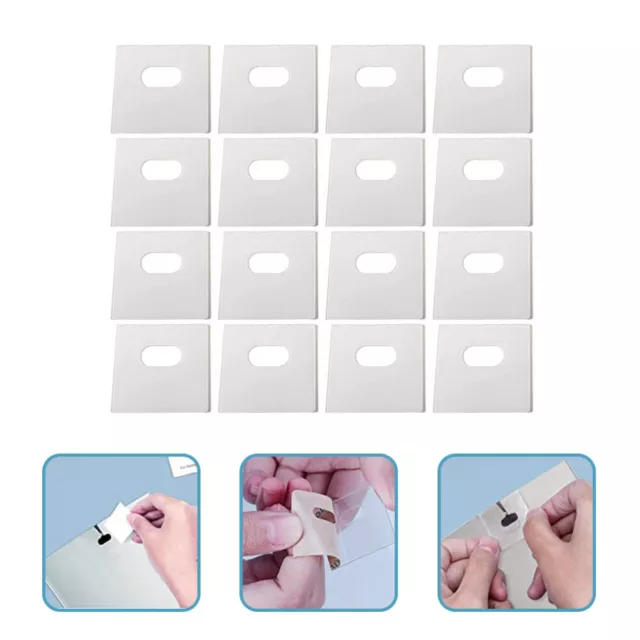 60 Pcs Window Louvers Vertical Blind Tabs Curtain Repair Patches Holder