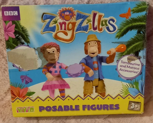 Zingzilla's Boo BBC / CBEEBIES Zingzillas Poseable Figures x 2 Tang & Panzee 2009 Boxed ...