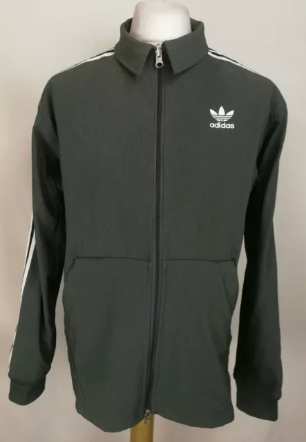 Adidas Mens Reversible Jacket, Size M, Grey/Green, Good Cond.       AP6