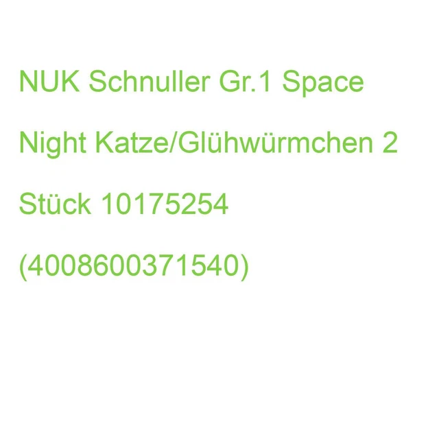 NUK Schnuller Space Night 0-6 M. lila/weiß 2 Stück 10175254 (4008600371540)