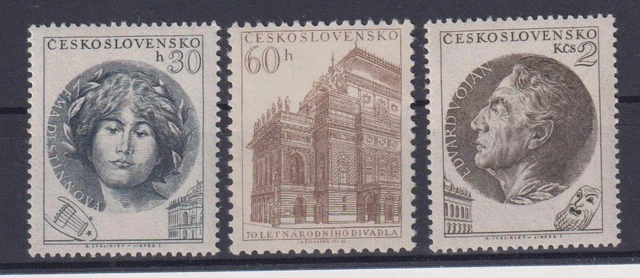 Tschechoslowakei: Nr. 833-835 ** postfrisch / Nationaltheater 1953