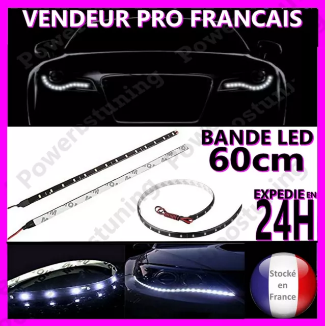 Bande A Led Bandeau Ruban Blanc En 12V Pour Voiture Barre Barrette Super White