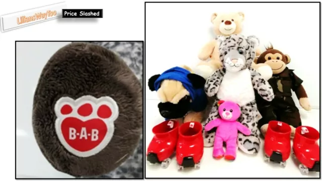 Build A Bear Plush Toys & More  Pug, Roller Skates Leopard Monkey Teddy Purse