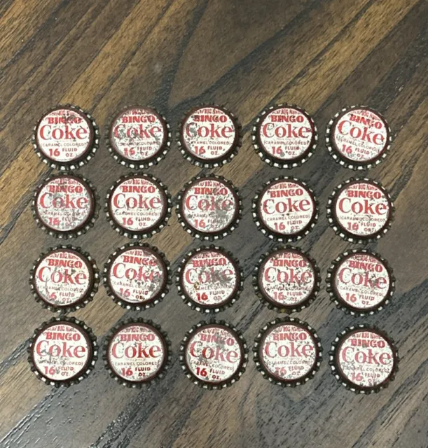 Vintage 1969 Coke Big Name Bingo Bottle Caps Complete Set Of (20) Atlanta, GA