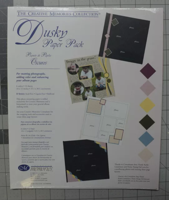 Creative Memories - Dusky or Jewel Paper Pack 6 colors 12 sheets 10x12 You Pick