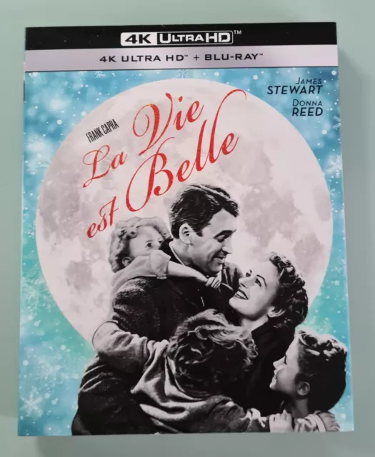 Blu Ray La Vie Est Belle De Frank Capra 4K Ultra Hd + Blu Ray 2D Avec Fourreau