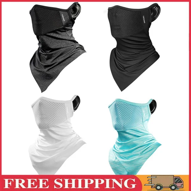 TALONITE Cooling Neck Gaiter With Ear Loops – UPF 50 Sun Mask For Cycling, Fishing, Summer Outdoor Activities