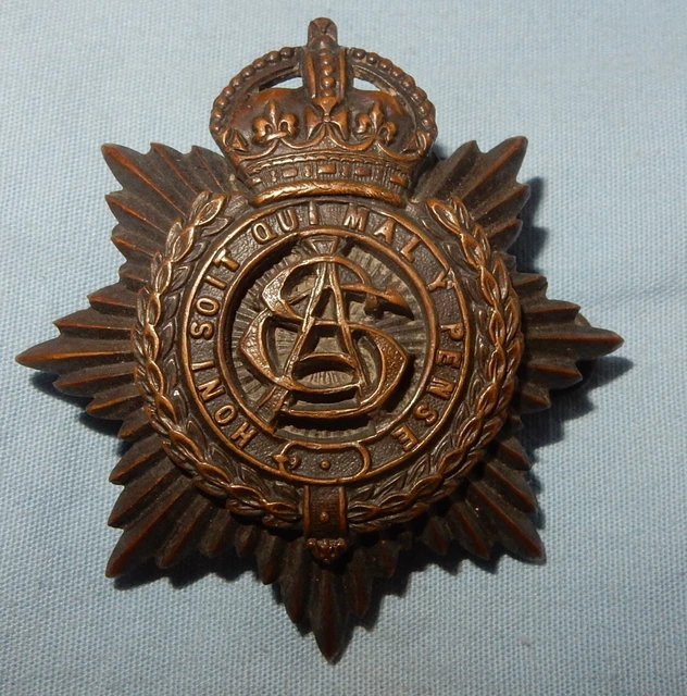 WW1 ORIGINAL ASC Army Service Corps Cap Badge World War I British ...