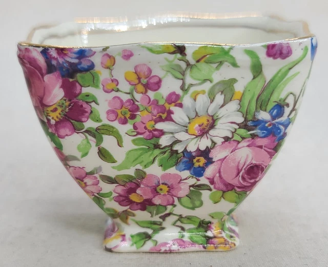 Vintage Royal Winton Grimwades Summertime Chintz Open Sugar