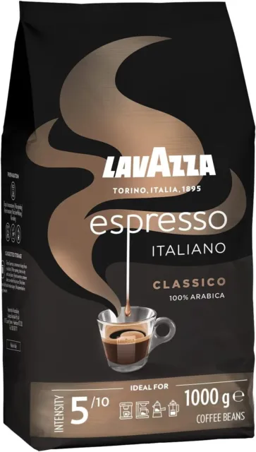 Lavazza Espresso Italiano Arabica Medium Roast Coffee Beans, 1kg
