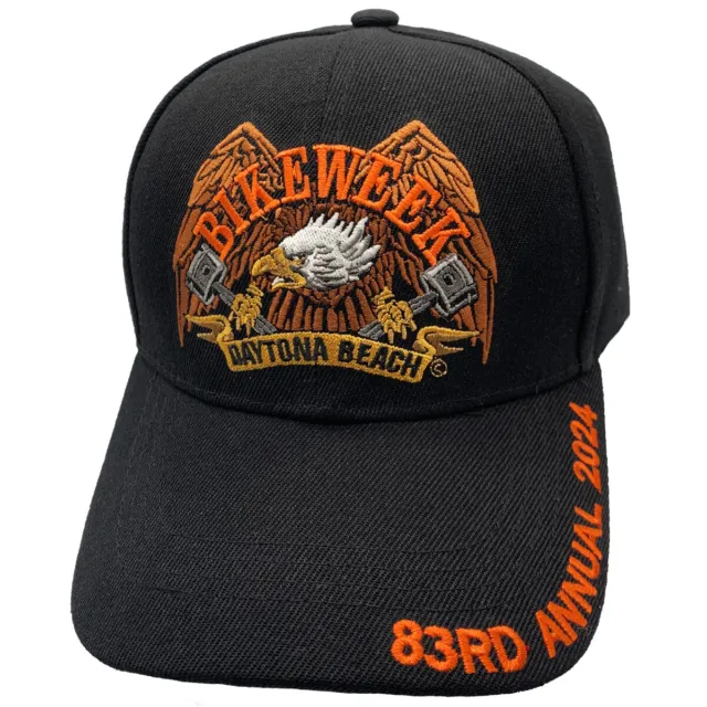 2024 Bike Week Daytona Beach Untamed Piston Eagle Novelty Biker Rally Hat