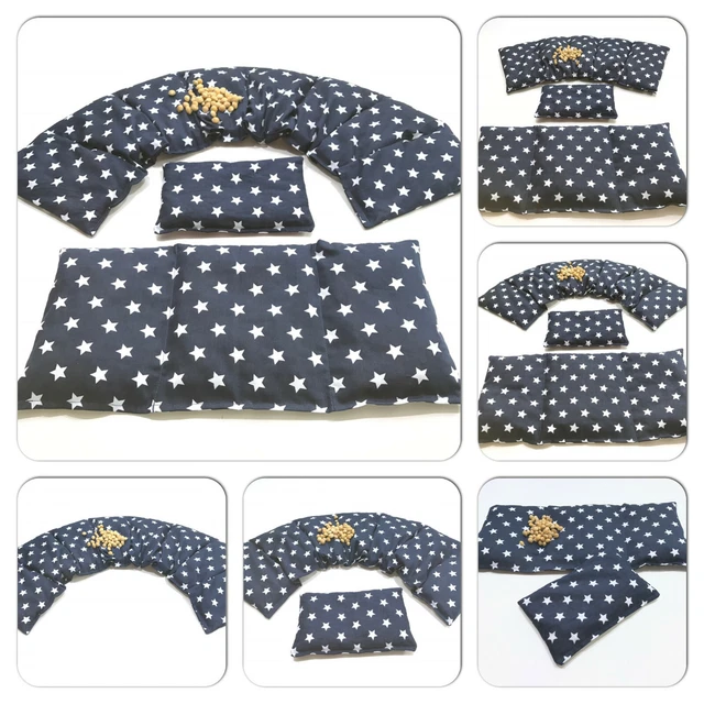 🌟 MEGA SETS 🌟 BLAU STERNE 🌟 Kirschkernkissen 🌟 XXL 🌟 Körnerkissen 🌟 BIO 🌟
