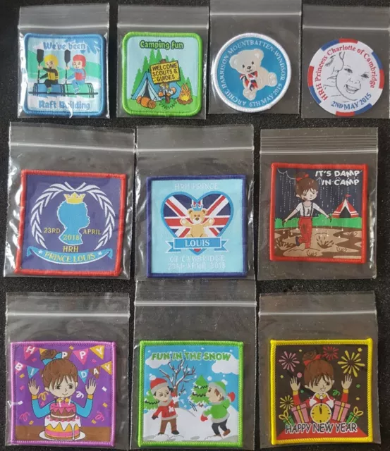 10 Various Blanket badges Scout Guide Cubs Brownies Rainbow patch patches badge
